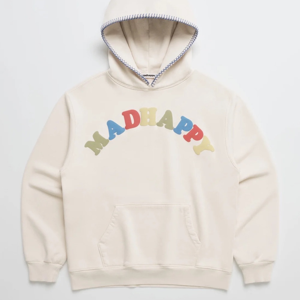 Madhappy Multicolor Logo Cream Hoodie